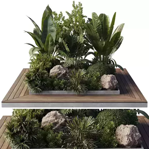 Garden Box Plants - Outdoor Plants 204 3D model