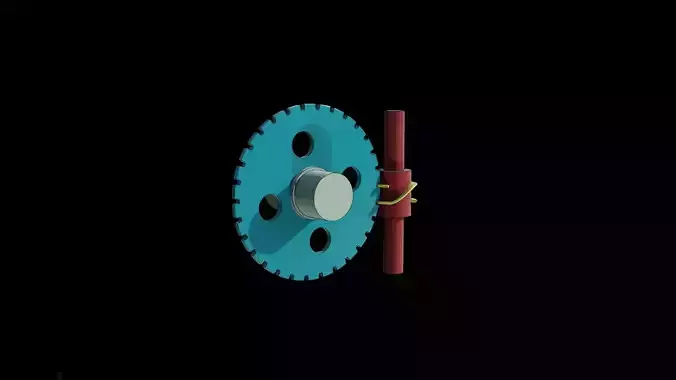 Worm intermittent mechanism 3D model