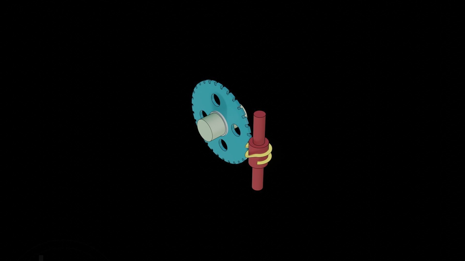 Worm intermittent mechanism 3D model_3