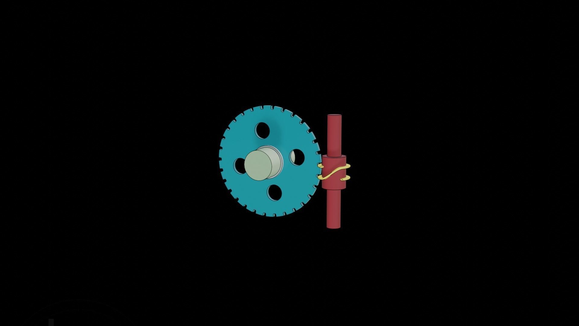 Worm intermittent mechanism 3D model_5