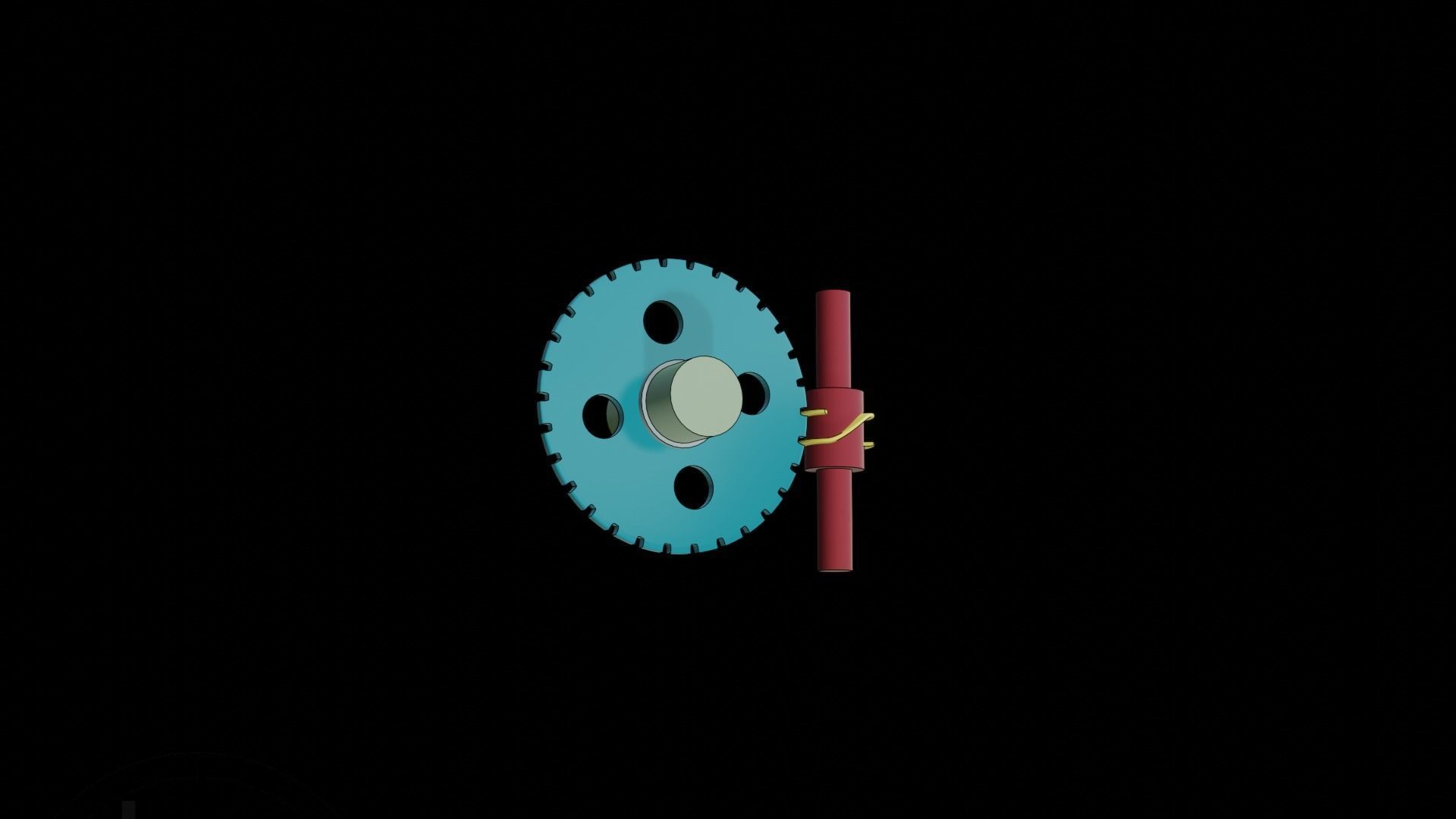 Worm intermittent mechanism 3D model_4