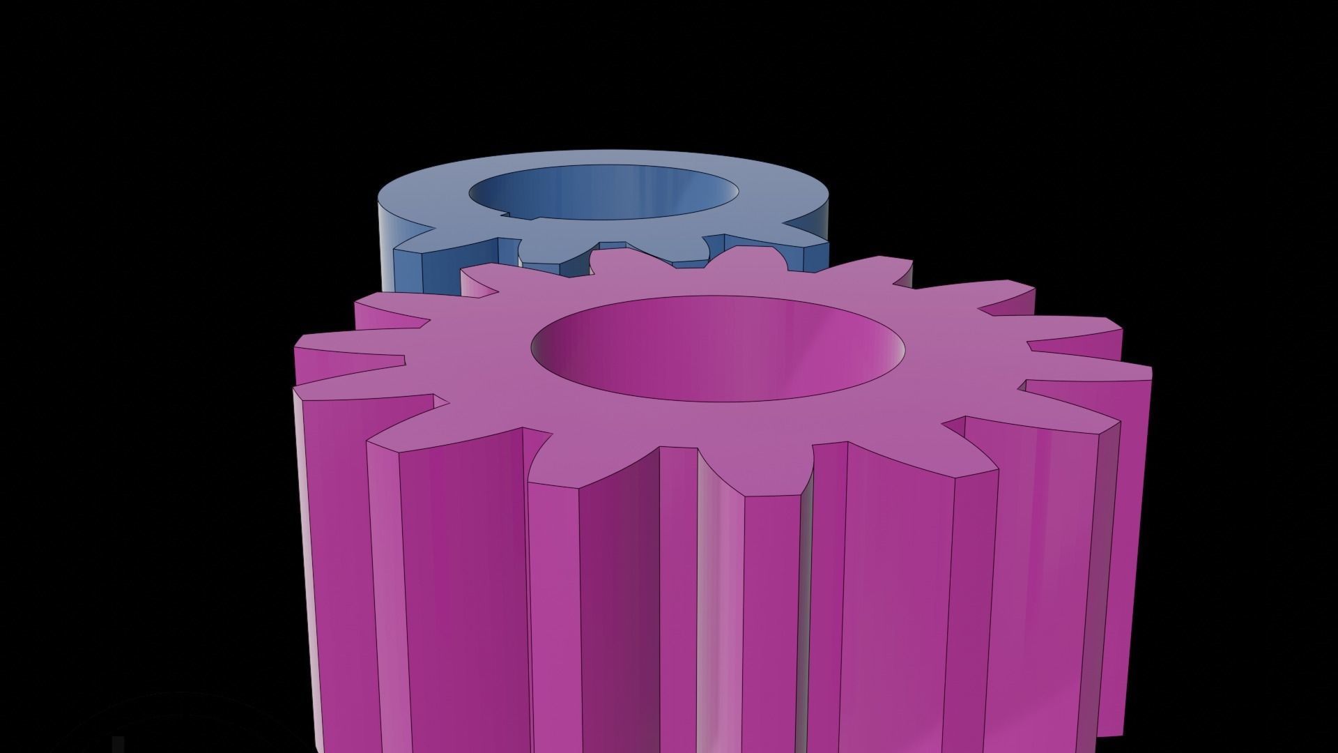 Shaved gear intermittent mechanism 3D model_2