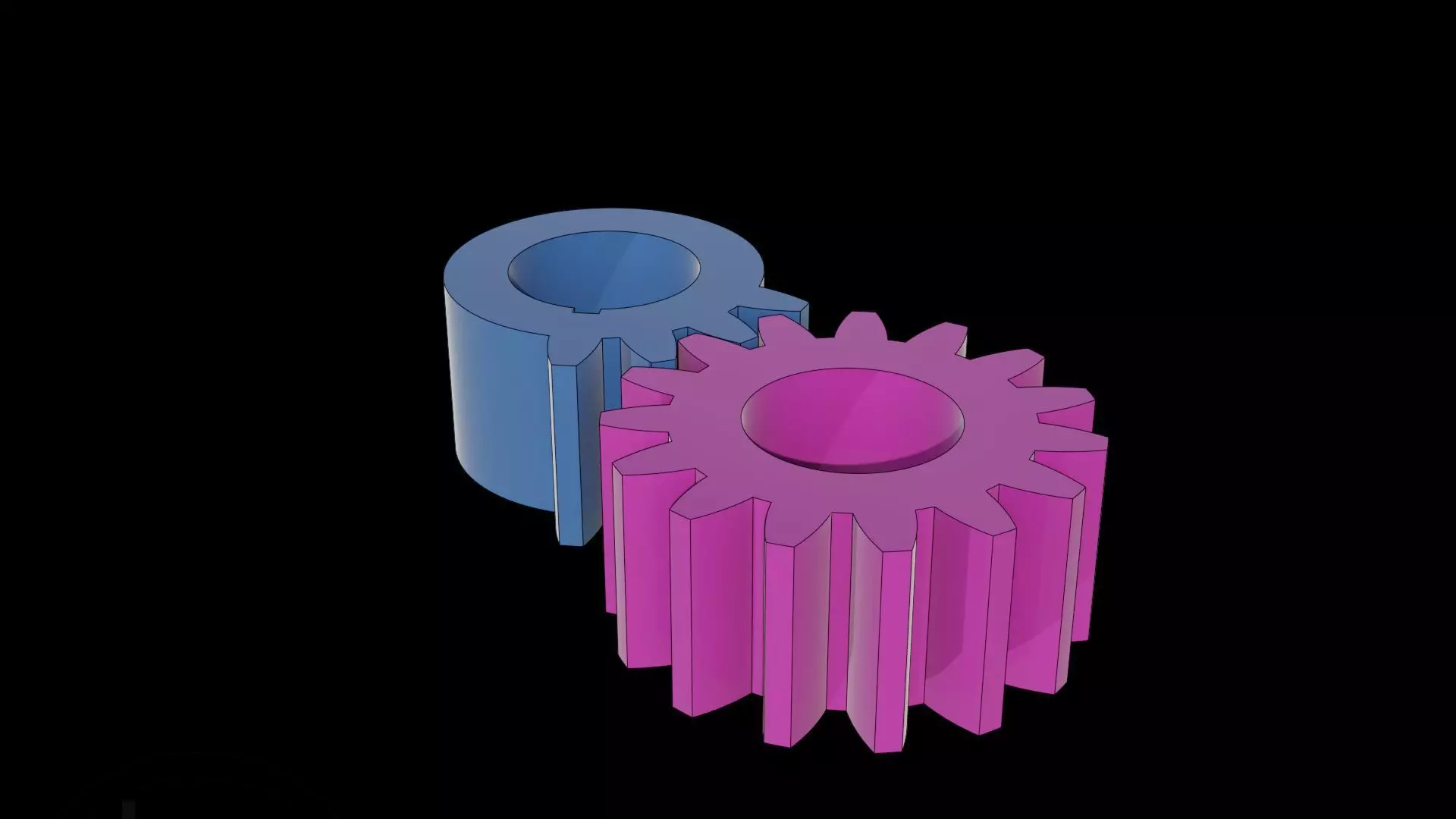Shaved gear intermittent mechanism 3D model_0