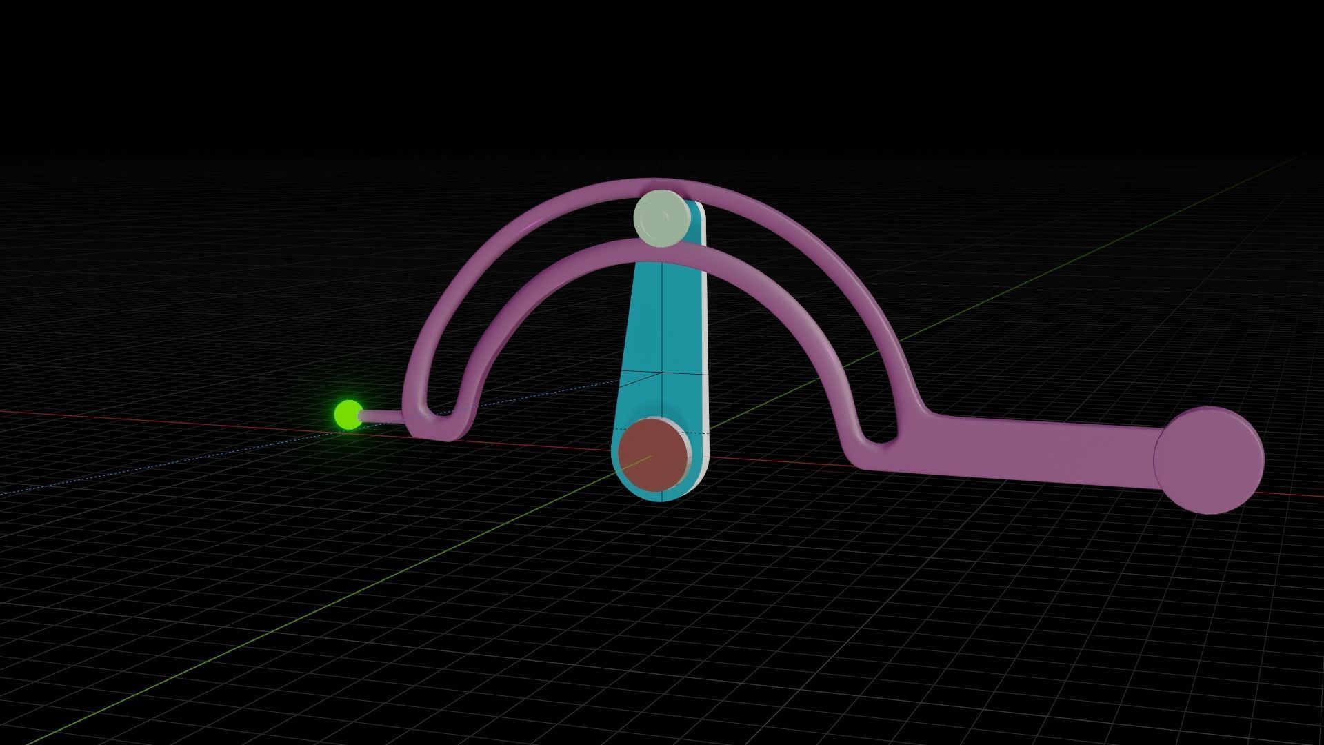 Intermittent Lever mechanism 3D model_9