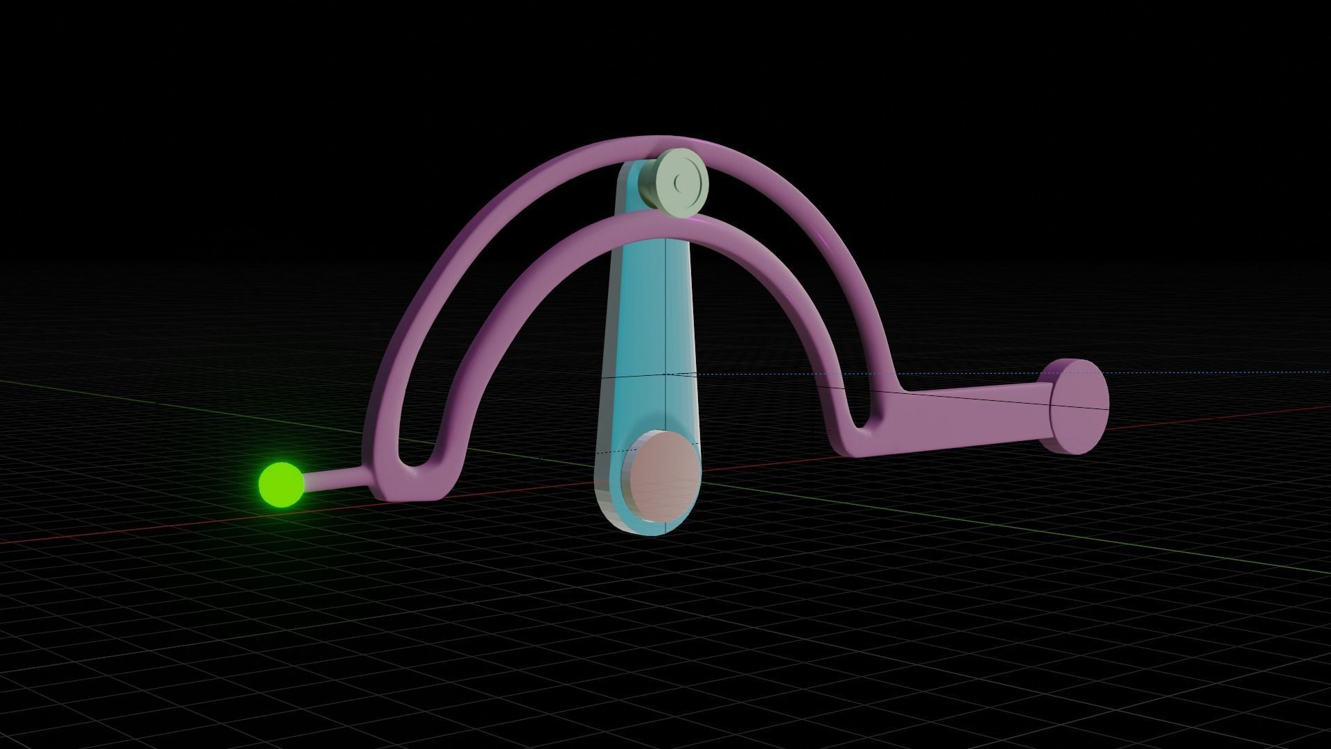 Intermittent Lever mechanism 3D model_6