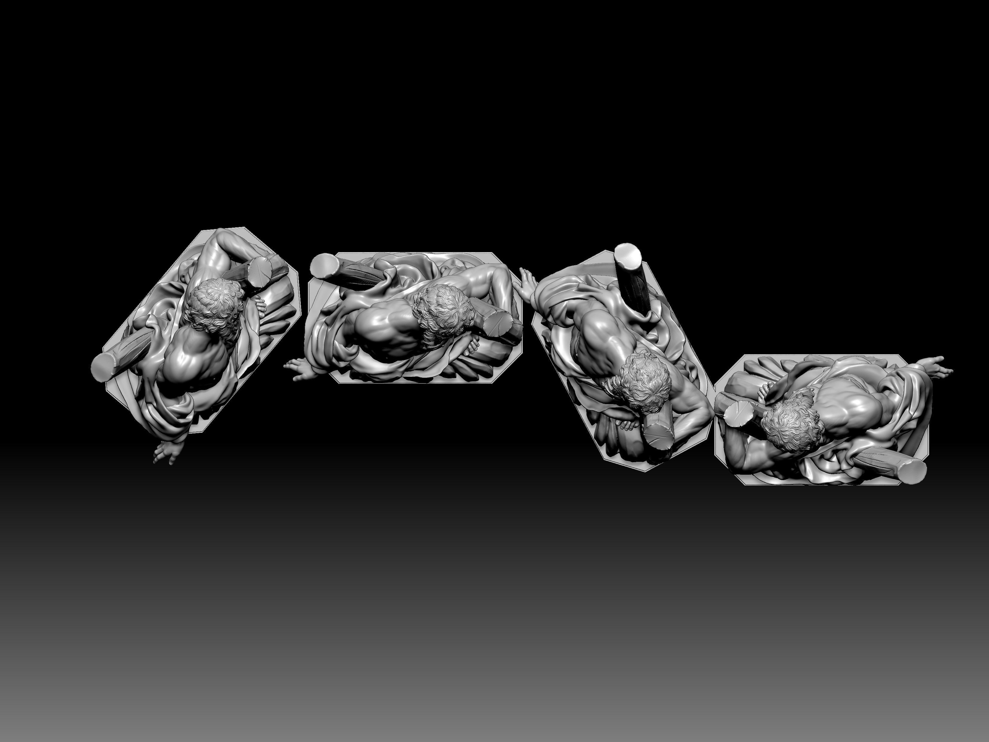 3D statue model of Saint Andrew 3D print model_5