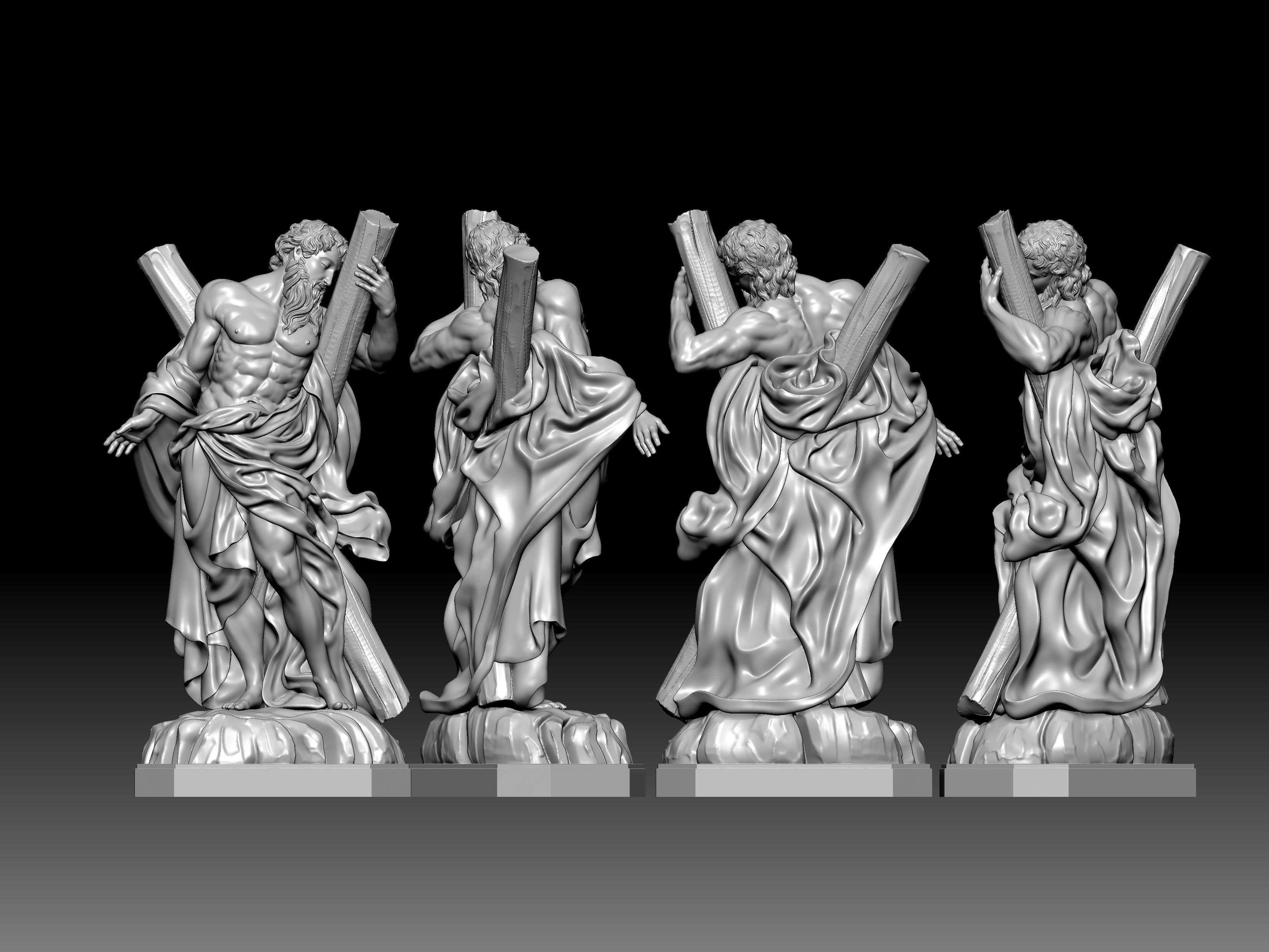 3D statue model of Saint Andrew 3D print model_1
