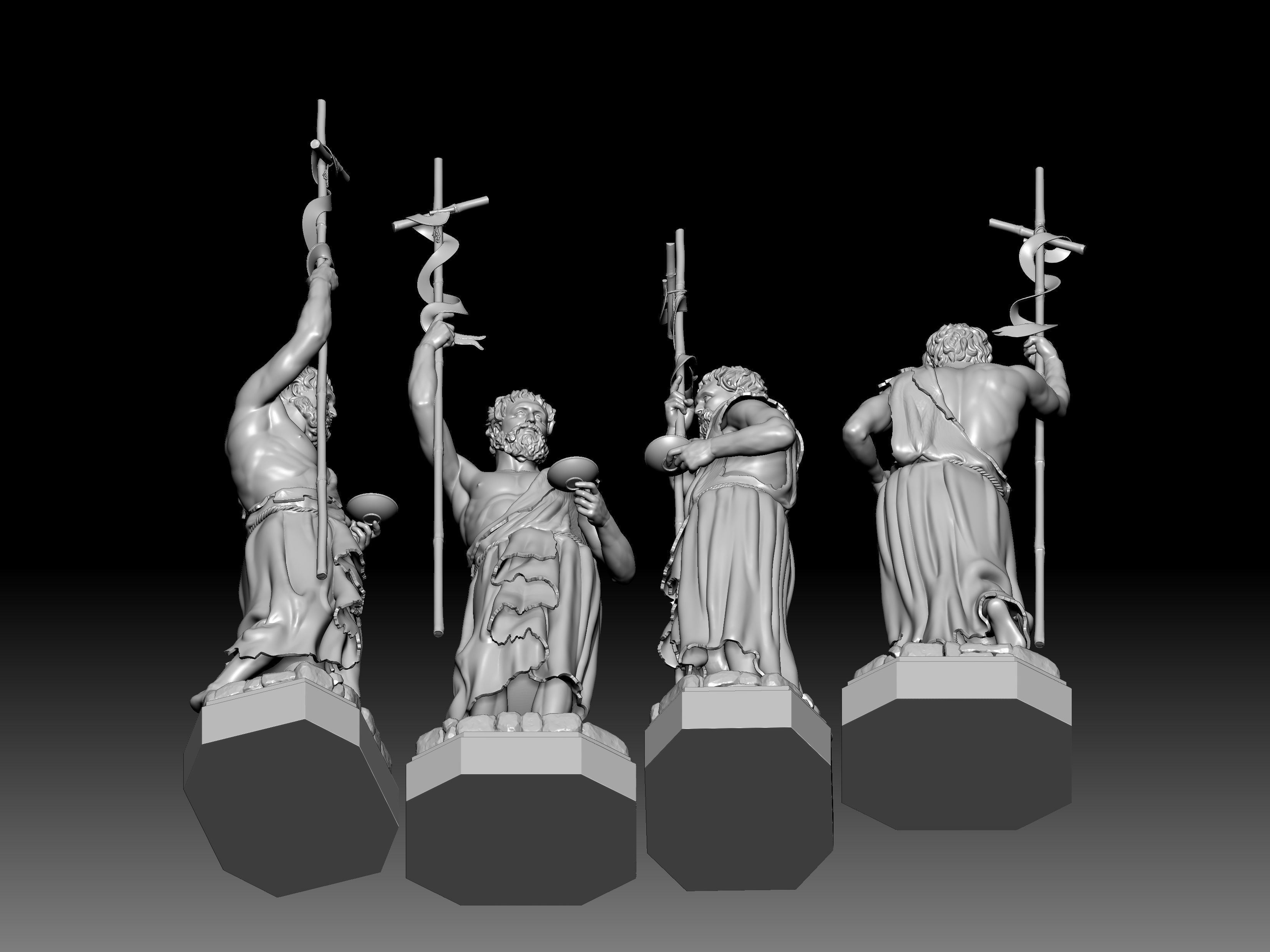 3D statue model of Saint John the Baptist 3D print model_3