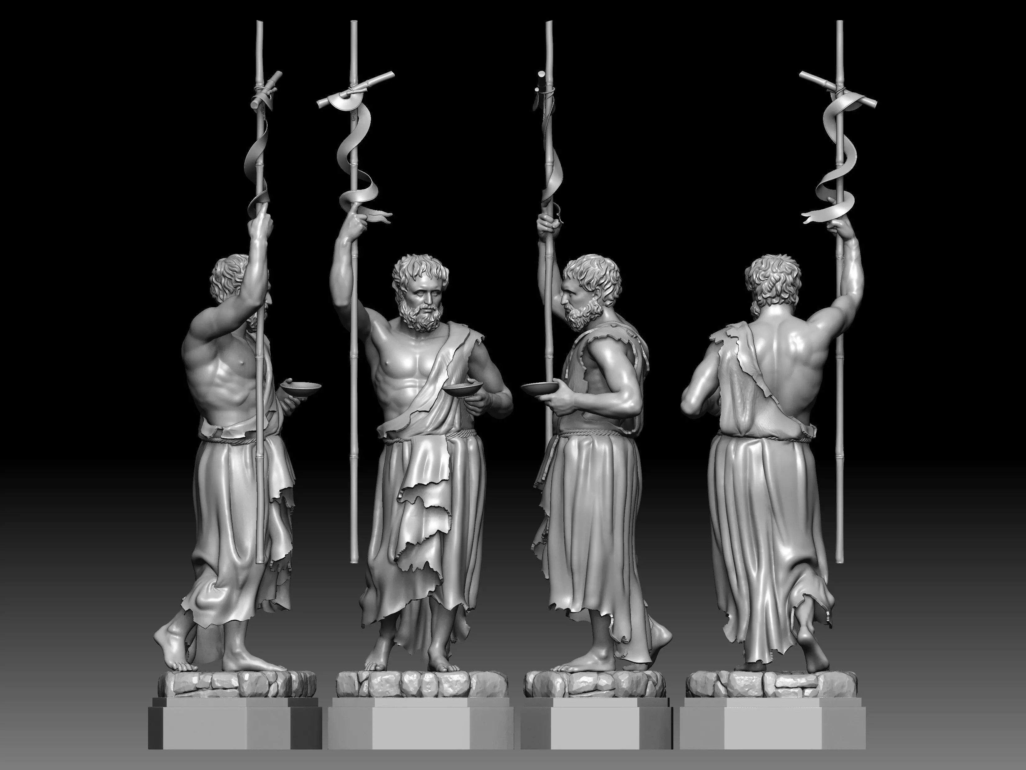 3D statue model of Saint John the Baptist 3D print model_0