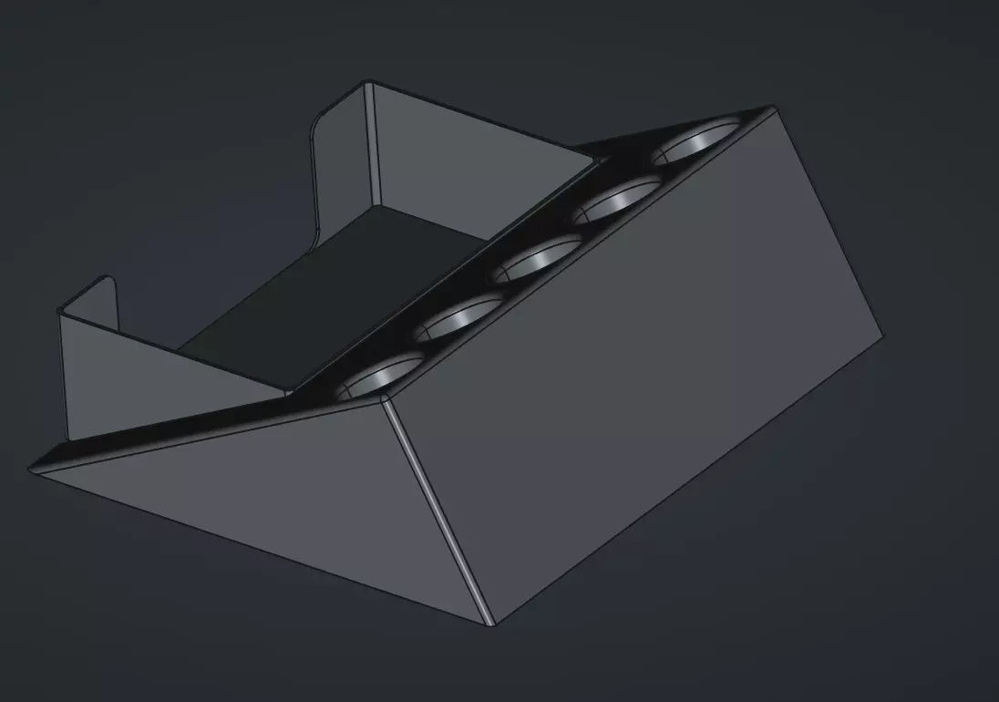 3d printable pen holder with holes with paper note holder 3D print model_0