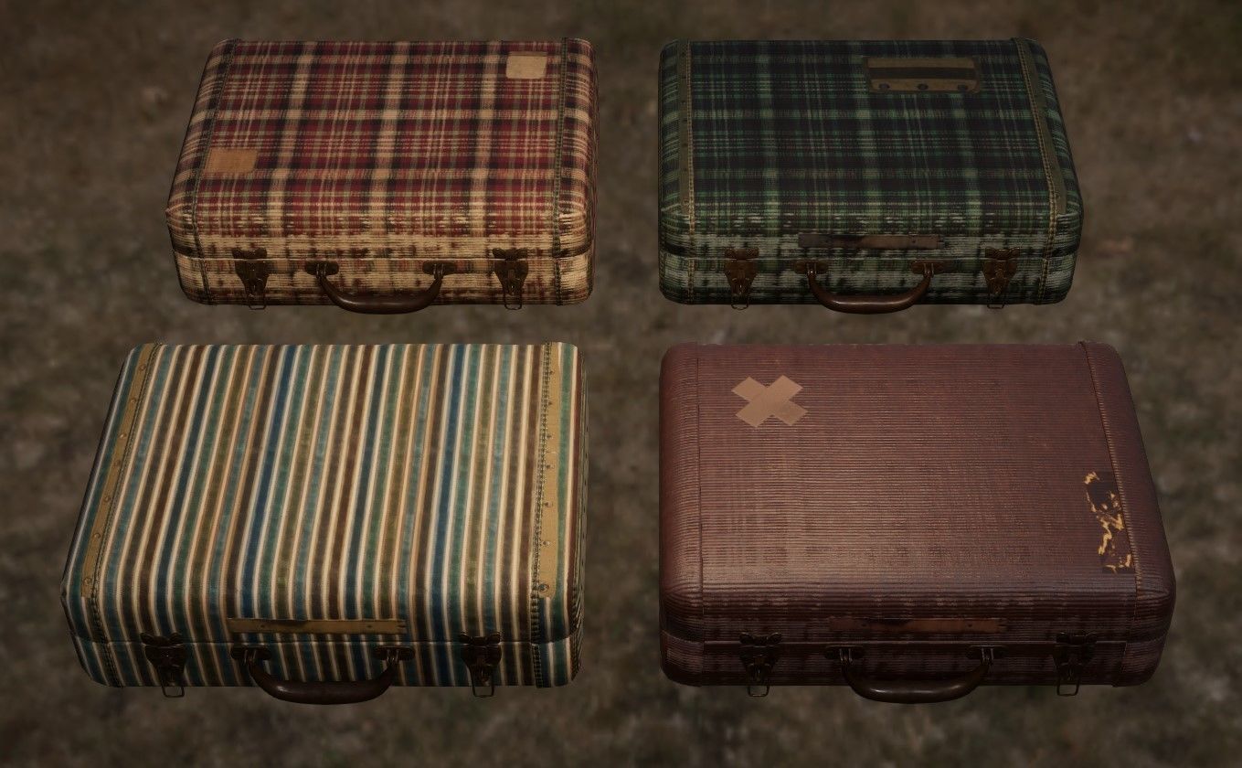 Openable Vintage Suitcase Pack - 4K PBR Low-poly 3D model_2