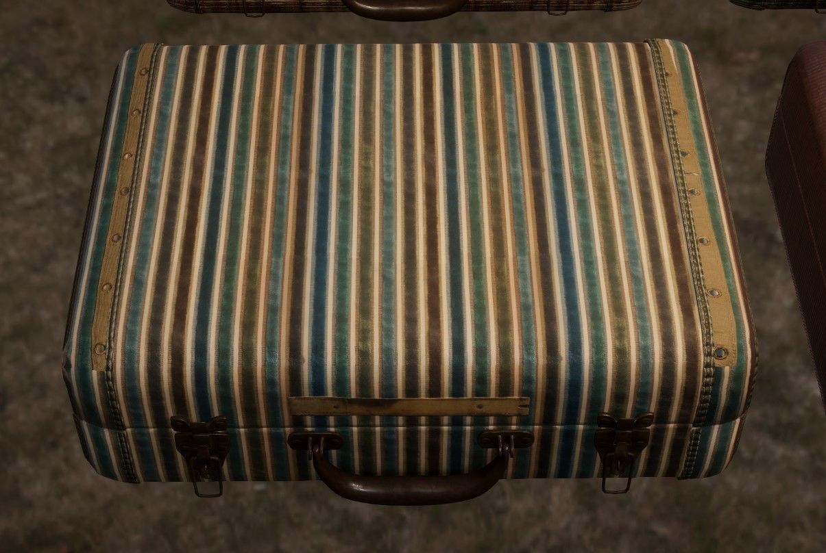 Openable Vintage Suitcase Pack - 4K PBR Low-poly 3D model_4