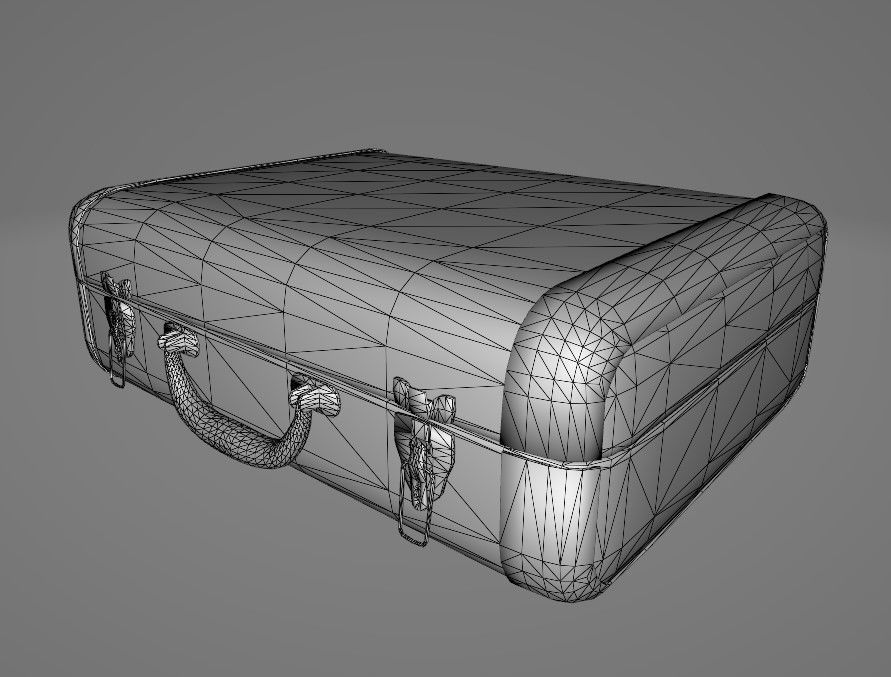 Openable Vintage Suitcase Pack - 4K PBR Low-poly 3D model_13