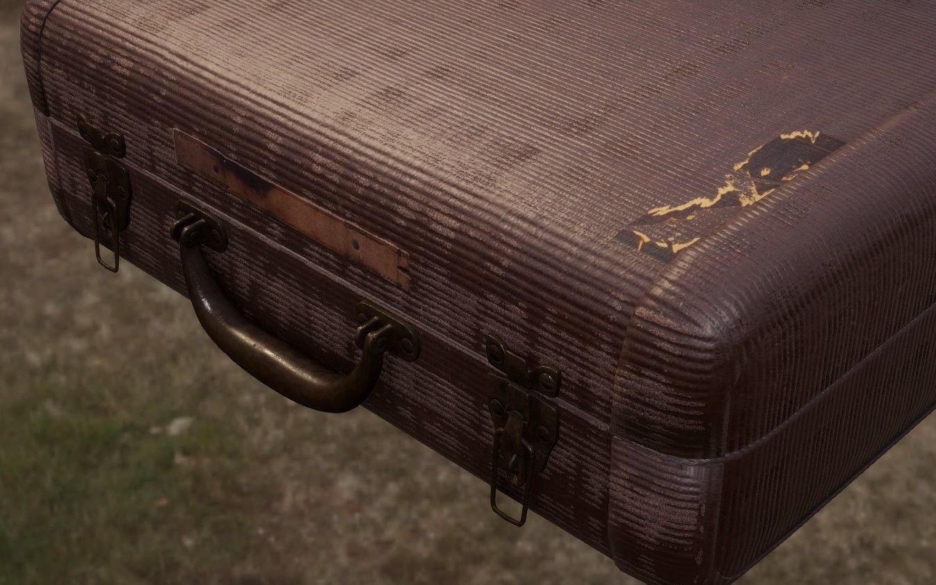 Openable Vintage Suitcase Pack - 4K PBR Low-poly 3D model_11