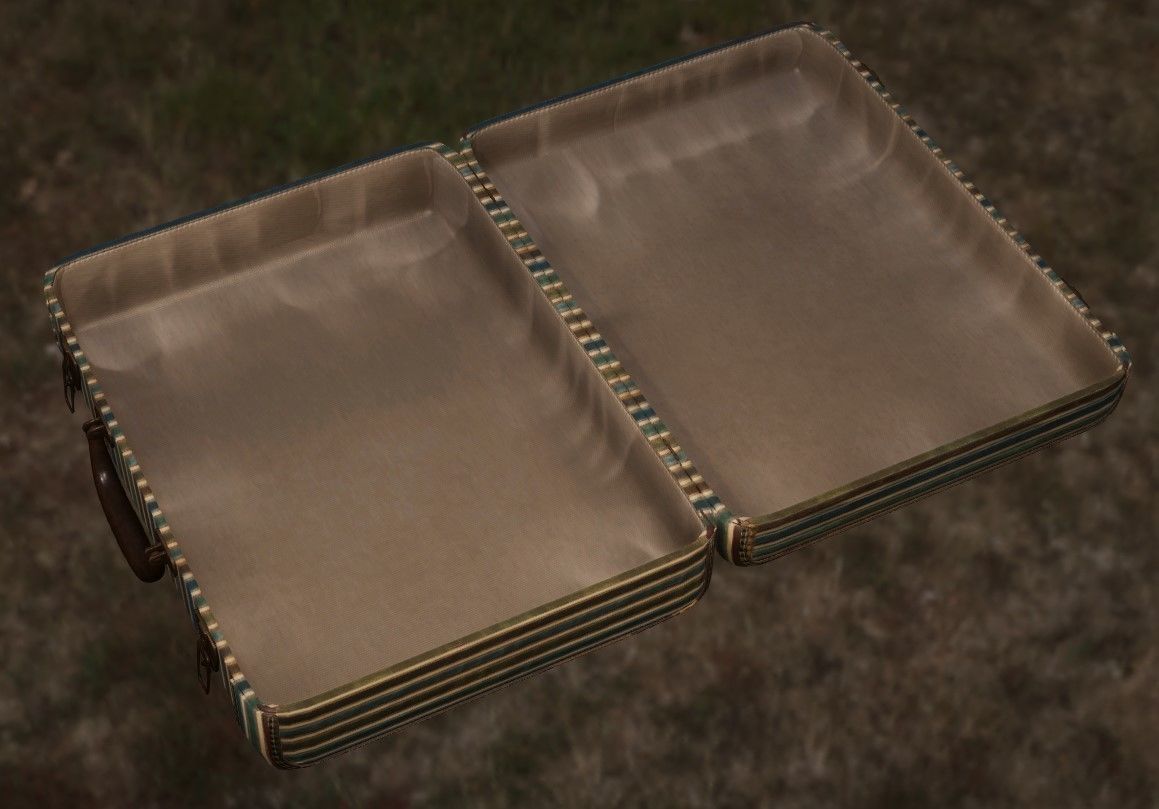 Openable Vintage Suitcase Pack - 4K PBR Low-poly 3D model_8