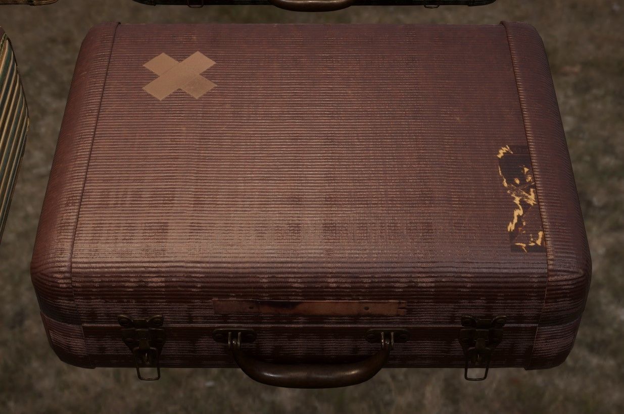 Openable Vintage Suitcase Pack - 4K PBR Low-poly 3D model_5