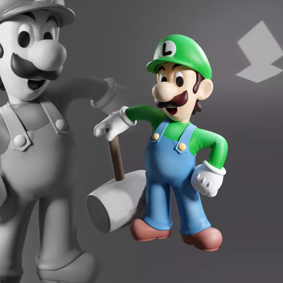 HAMMER LUIGI - FANART 3D print model_0