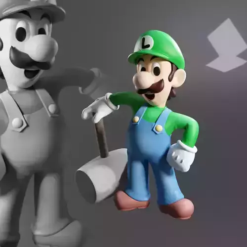 HAMMER LUIGI - FANART 3D print model