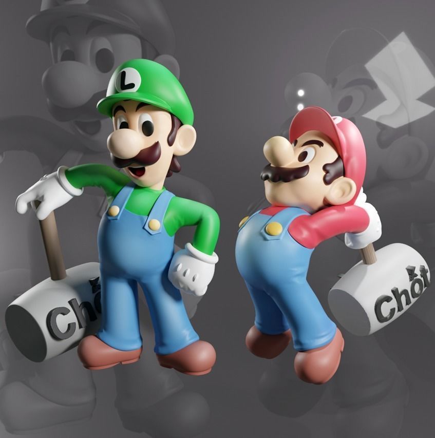HAMMER LUIGI - FANART 3D print model_1