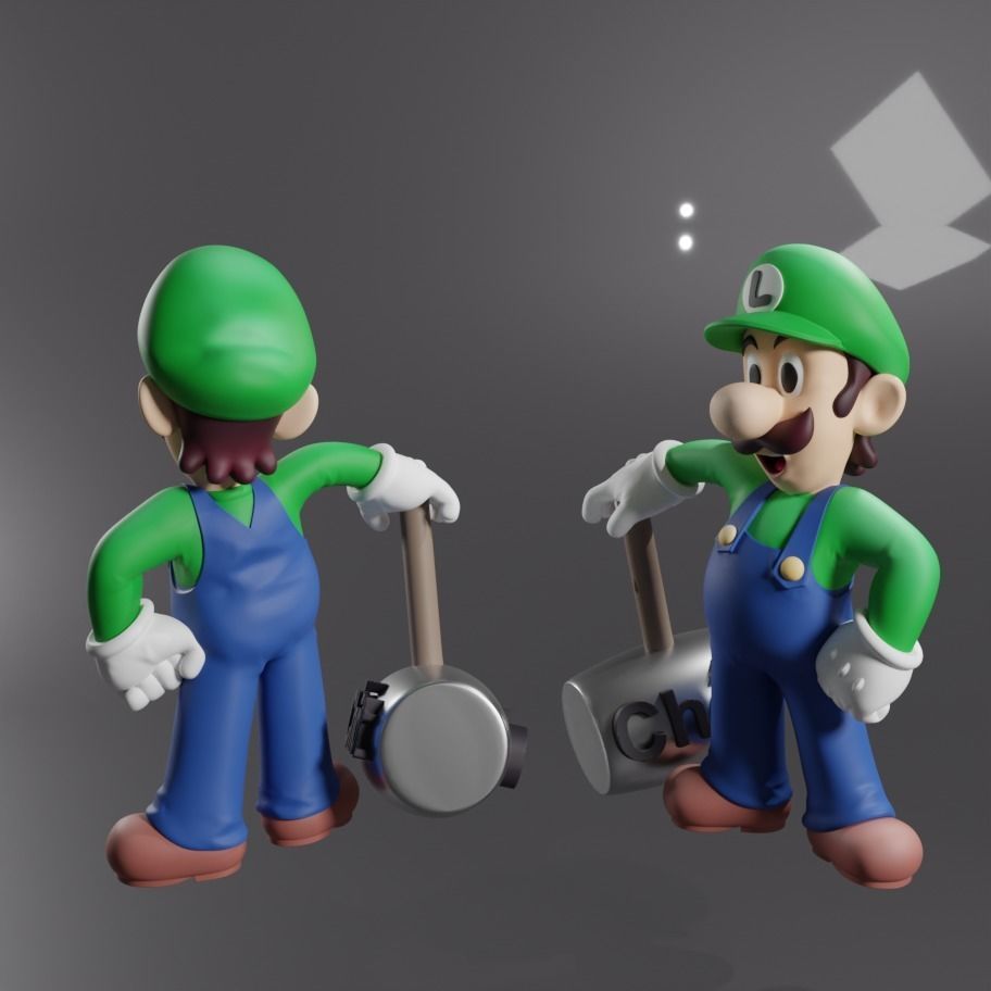 HAMMER LUIGI - FANART 3D print model_3