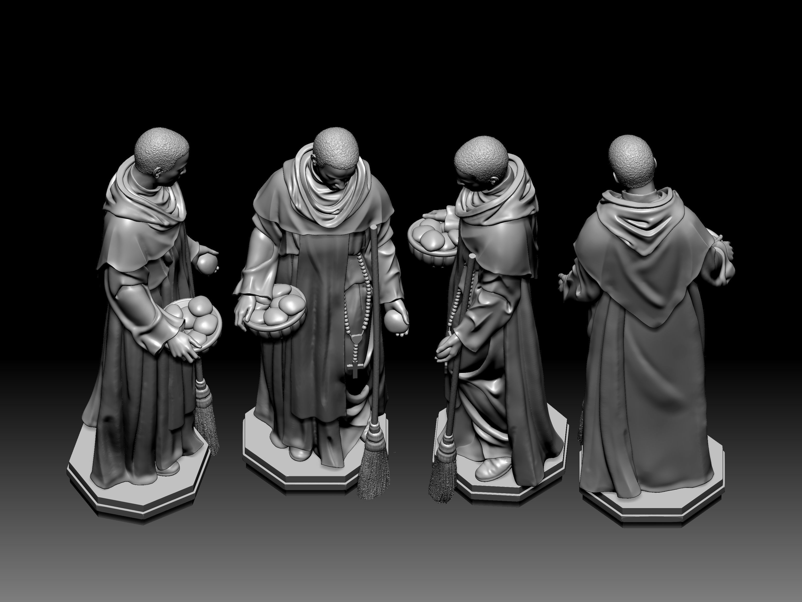 3D statue model of Saint Martin 3D print model_4