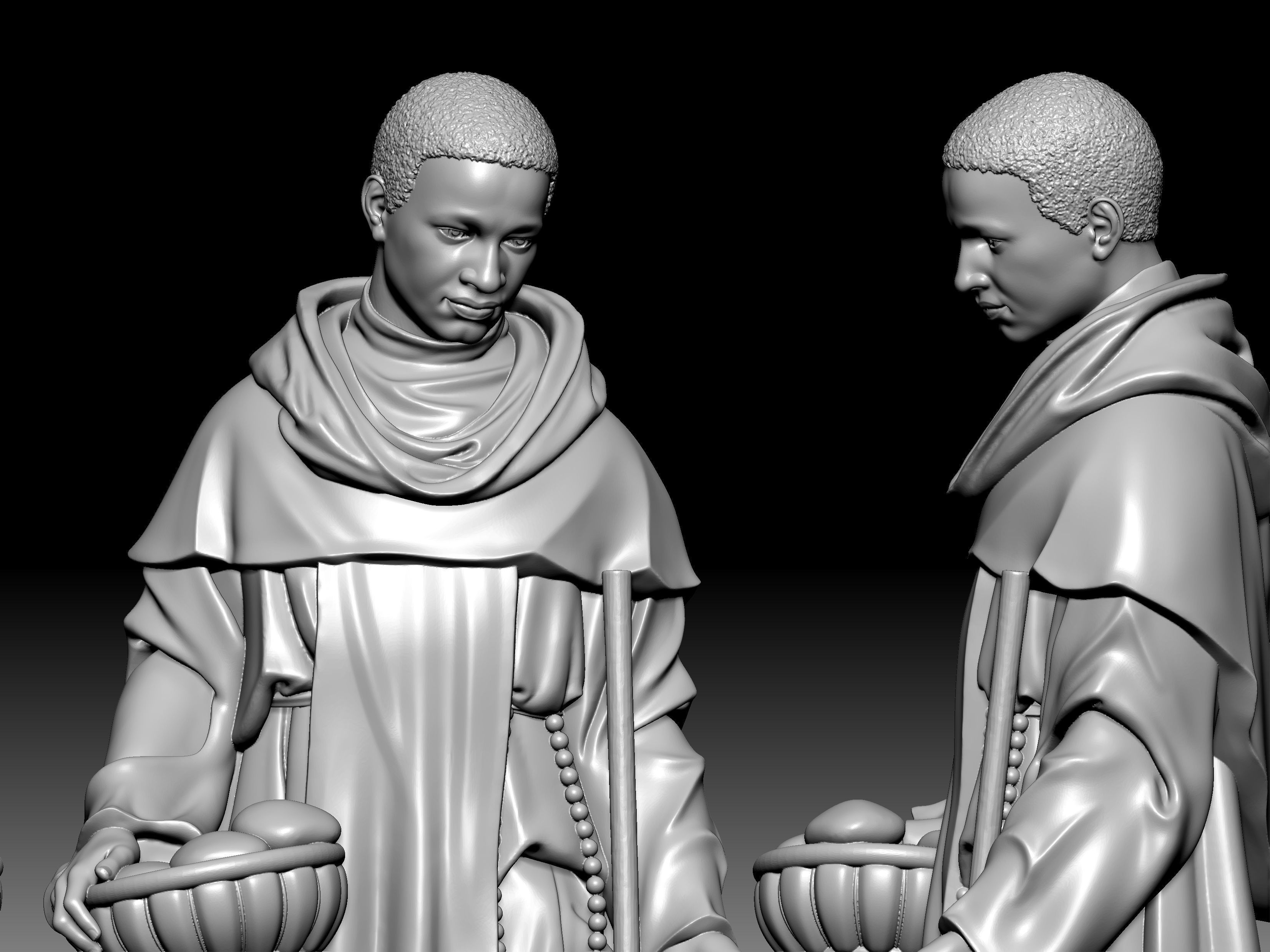 3D statue model of Saint Martin 3D print model_3