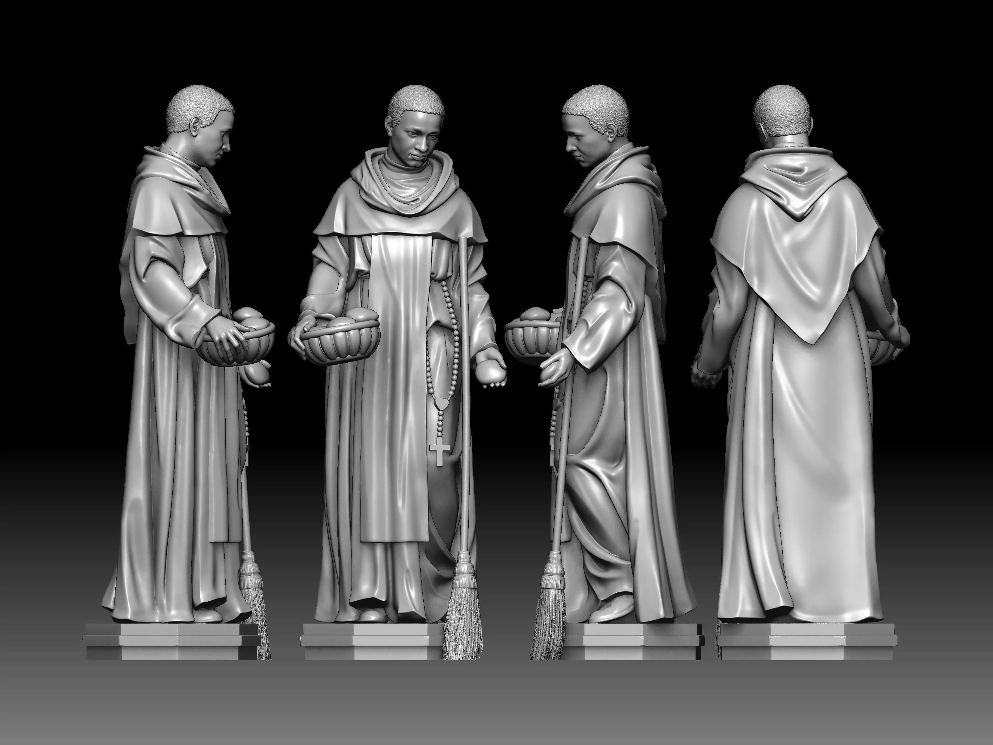 3D statue model of Saint Martin 3D print model_0