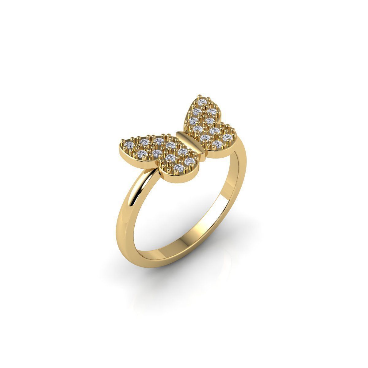 Butterfly Light Wight Ring 3d Model and Render  3D print model_3