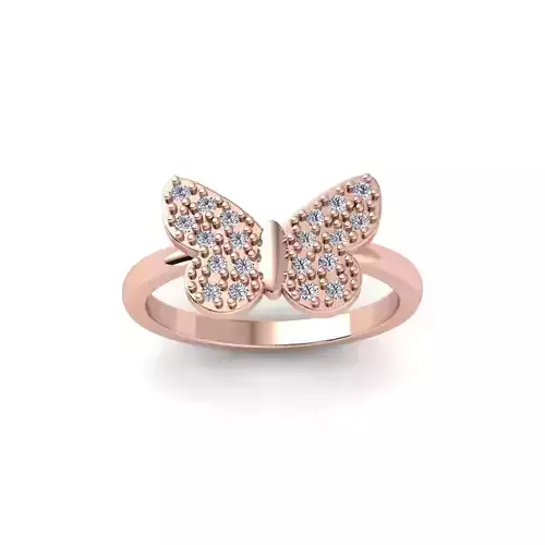 Butterfly Light Wight Ring 3d Model and Render 