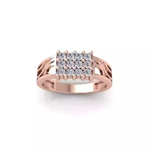 Mens Diamond Ring 14 3d model and Render 