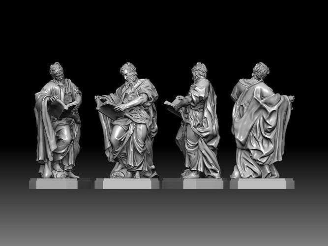 3D embroidered saint statue model 3D print model