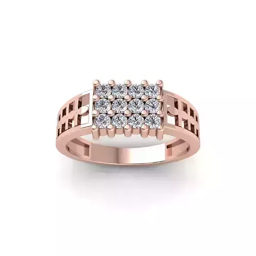 Mens Diamond Ring 7 3d Model and Render 