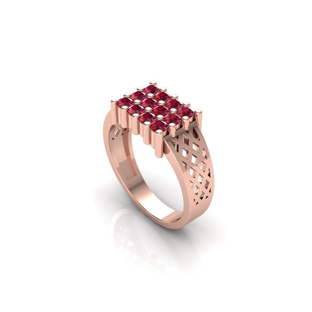 Mens Diamond Ring 8 3d model and Render 3D print model_7