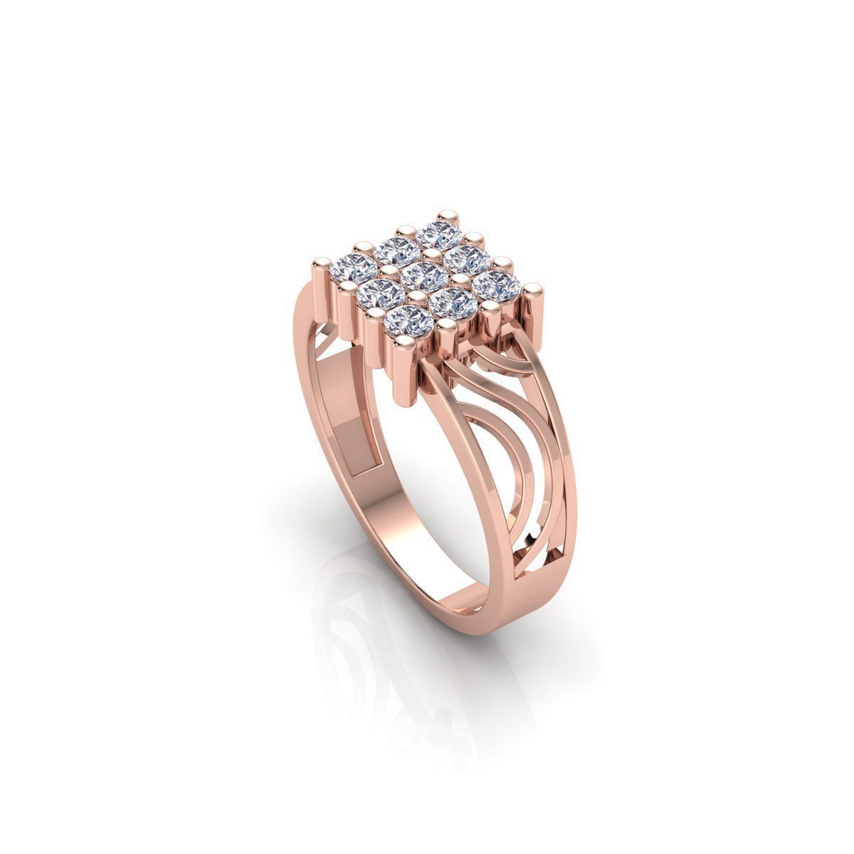 Mens Diamond Ring 3 3d Model and Render 3D print model_21