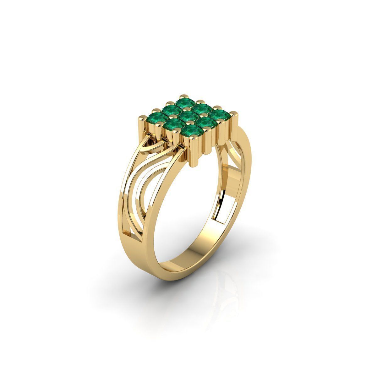 Mens Diamond Ring 3 3d Model and Render 3D print model_10