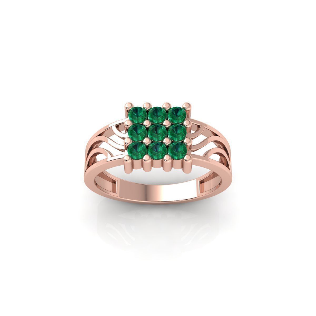 Mens Diamond Ring 3 3d Model and Render 3D print model_4