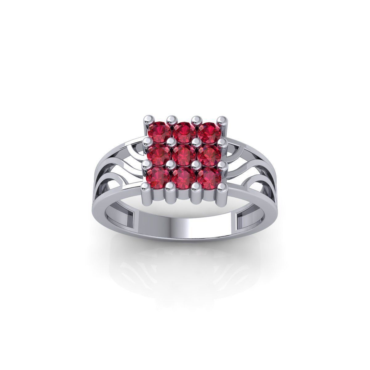 Mens Diamond Ring 3 3d Model and Render 3D print model_8