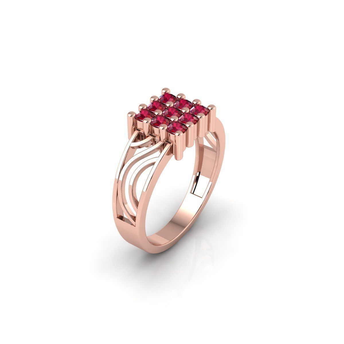 Mens Diamond Ring 3 3d Model and Render 3D print model_14