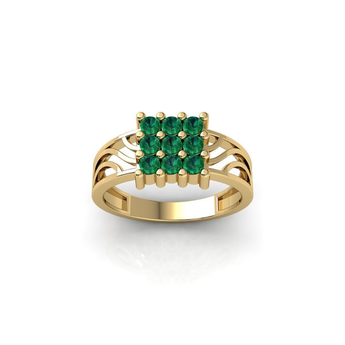 Mens Diamond Ring 3 3d Model and Render 3D print model_2