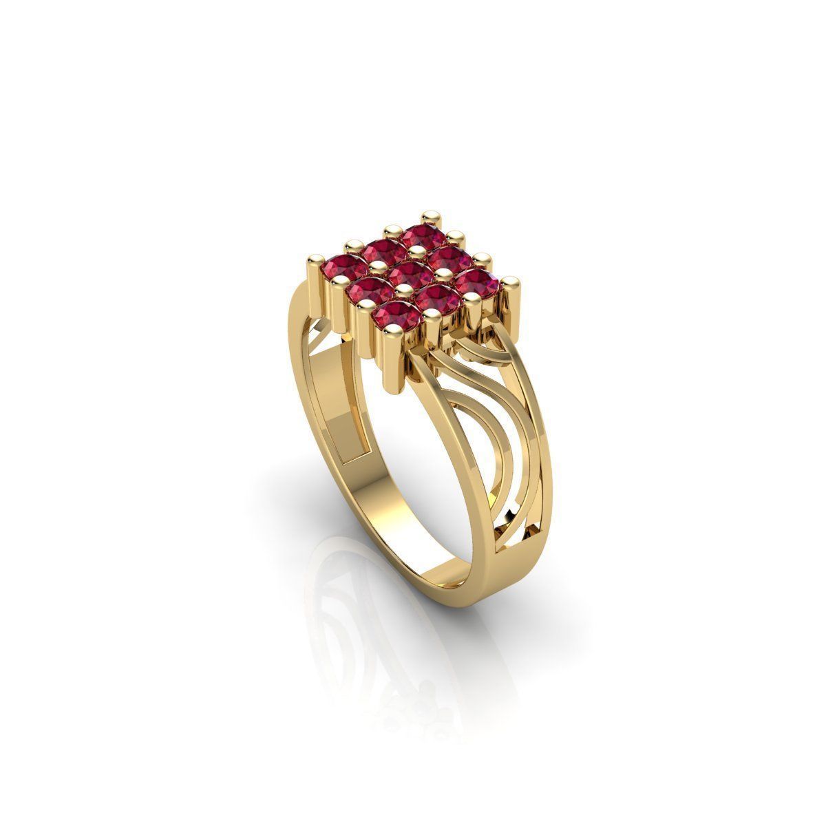 Mens Diamond Ring 3 3d Model and Render 3D print model_20