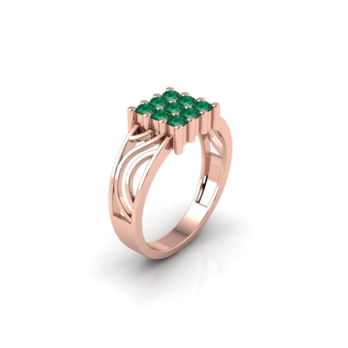 Mens Diamond Ring 3 3d Model and Render 3D print model_13