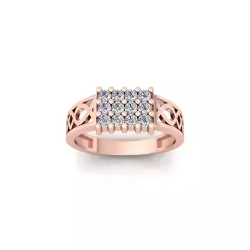 Mens Diamond Ring 3d Model and Render