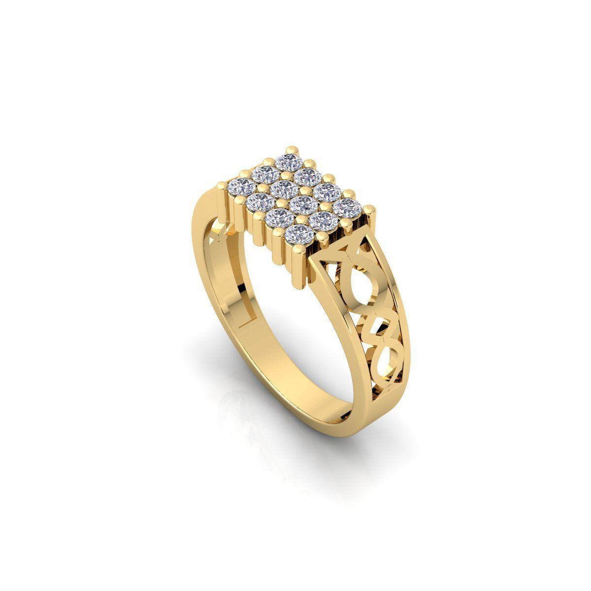 Mens Diamond Ring 3d Model and Render 3D print model_6