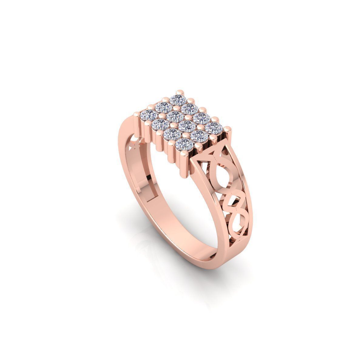 Mens Diamond Ring 3d Model and Render 3D print model_7