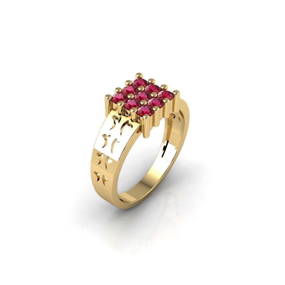 Mens Diamond Ring 3d Model and Render 3D print model_3