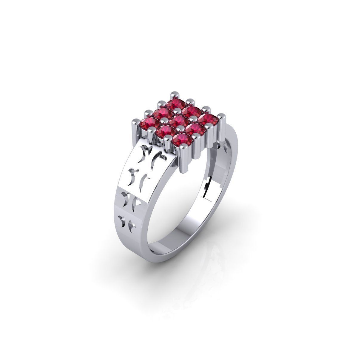 Mens Diamond Ring 3d Model and Render 3D print model_5