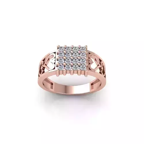 Mens Diamond Ring 3d Model and Render 