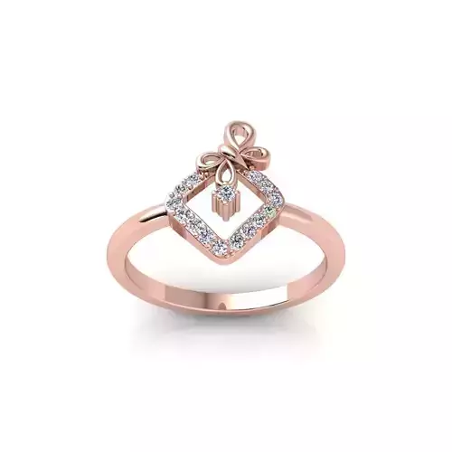 Light Weight Engagement Ring 3d Model 