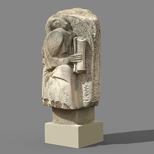 Urban Park Sculpture Low-poly 3D model
