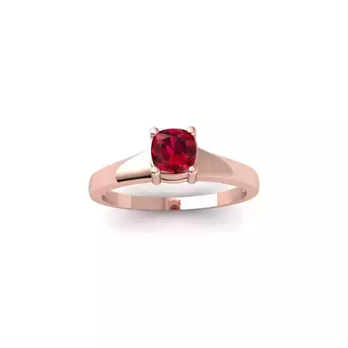 Cushion Basket Diamond Ring 3d Model and Render 